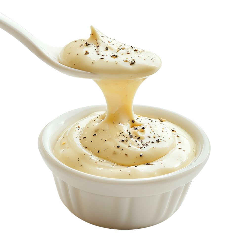 AI generated Tasty bechamel sauce isolated on transparent background png