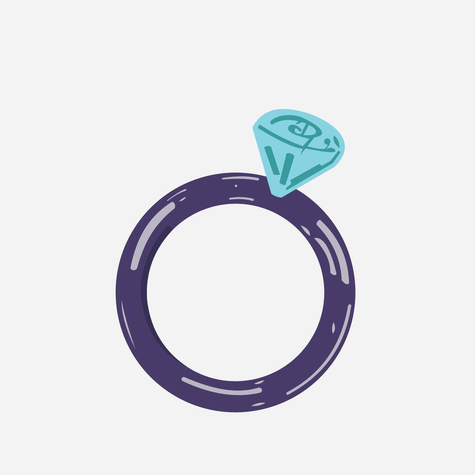 vector illustration of diamond ring design