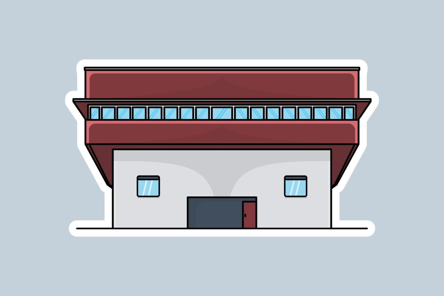 casa edificio vector ilustración. edificio y punto de referencia objeto icono concepto. hermosa minimalista hogar frente ver con techo vector diseño. moderno blanco plano comercial hogar diseño.