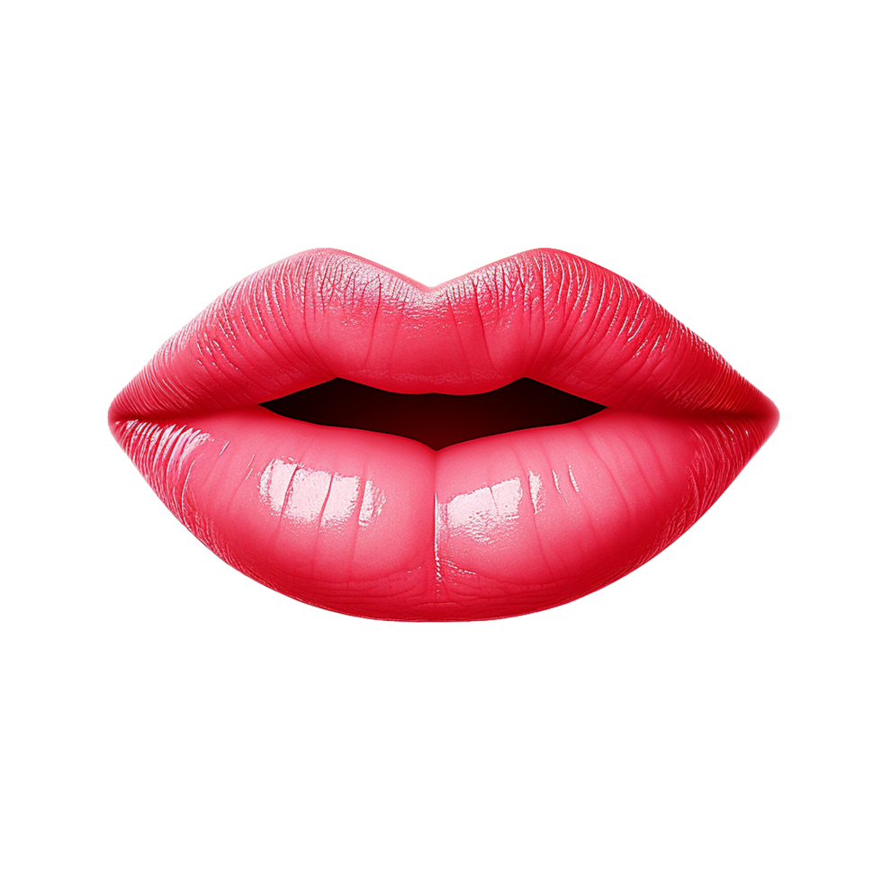 AI generated Lips smiling png isolated on transparent background