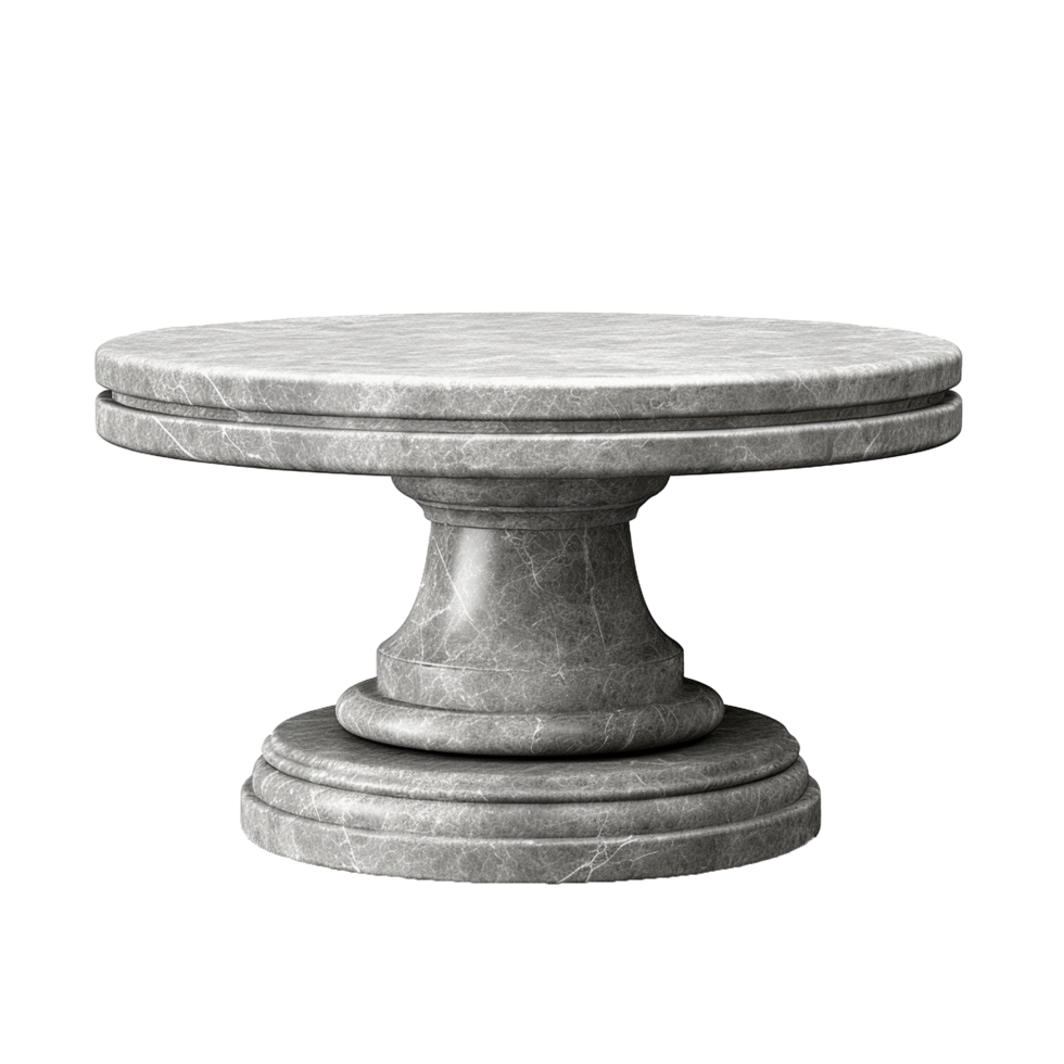 AI generated Round stone podium pedestal for product advertising png isolated on transparent background