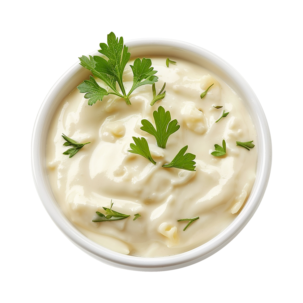 AI generated Tasty bechamel sauce isolated on transparent background png