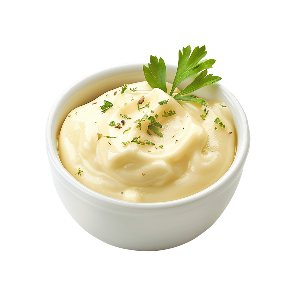AI generated Tasty bechamel sauce isolated on transparent background png