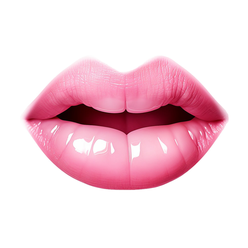 AI generated Lips smiling png isolated on transparent background