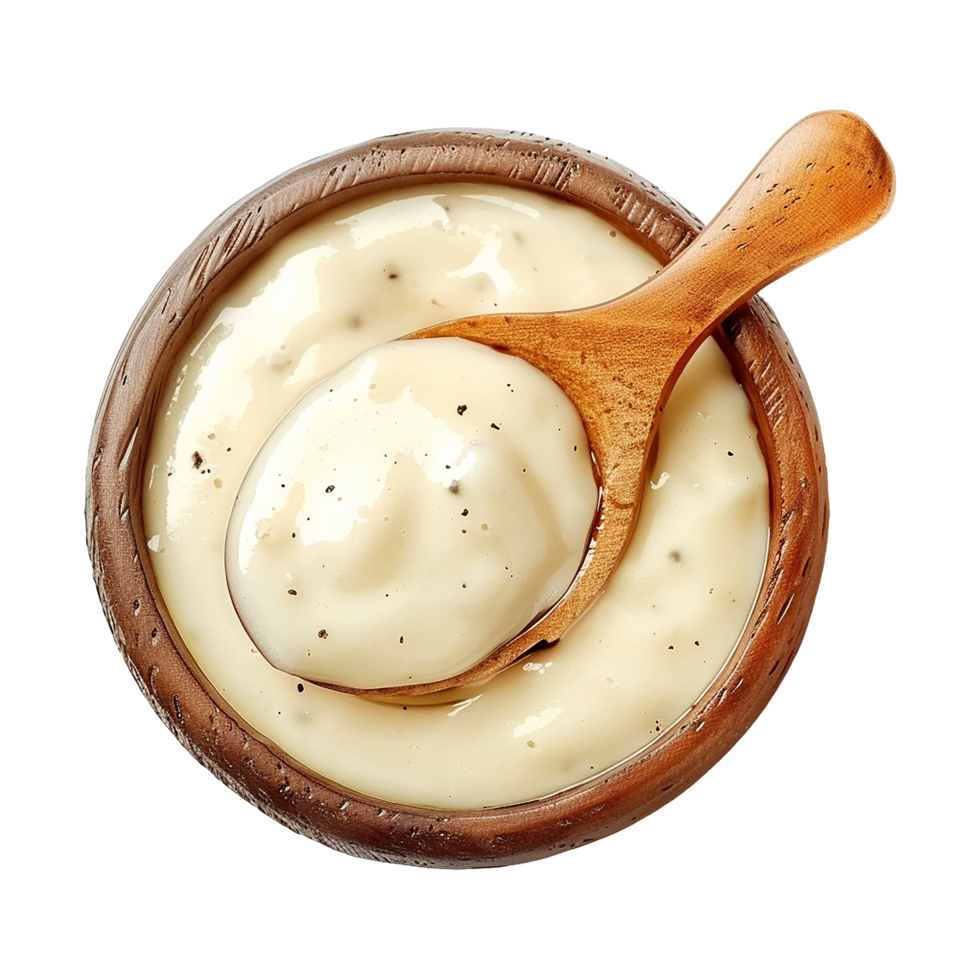 AI generated Tasty bechamel sauce isolated on transparent background png