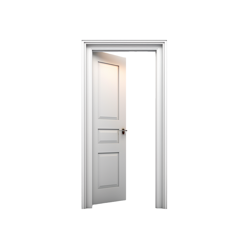 AI generated Exit door png isolated on transparent background