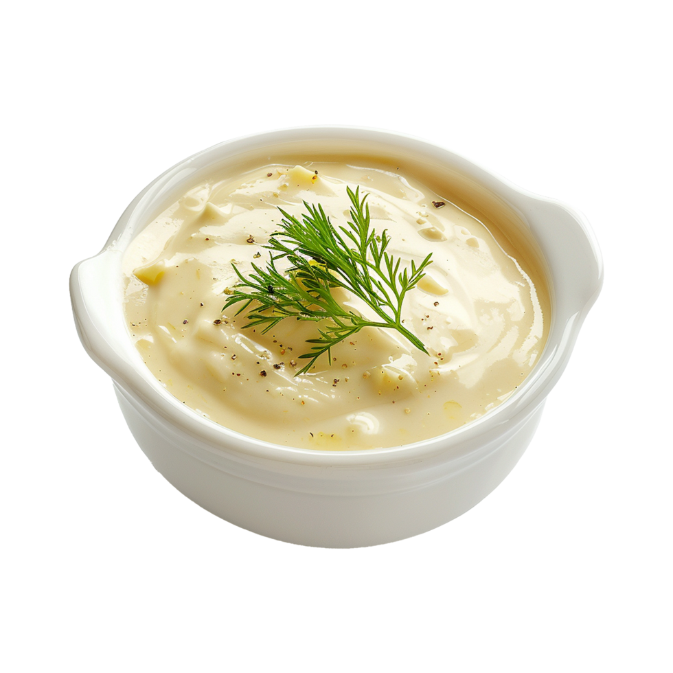 AI generated Tasty bechamel sauce isolated on transparent background png