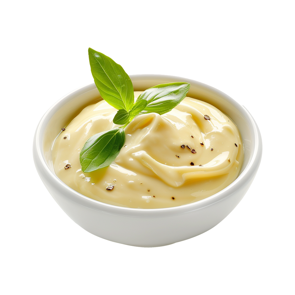 AI generated Tasty bechamel sauce isolated on transparent background png