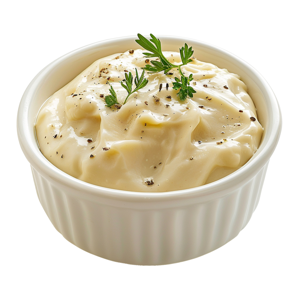 AI generated Tasty bechamel sauce isolated on transparent background png