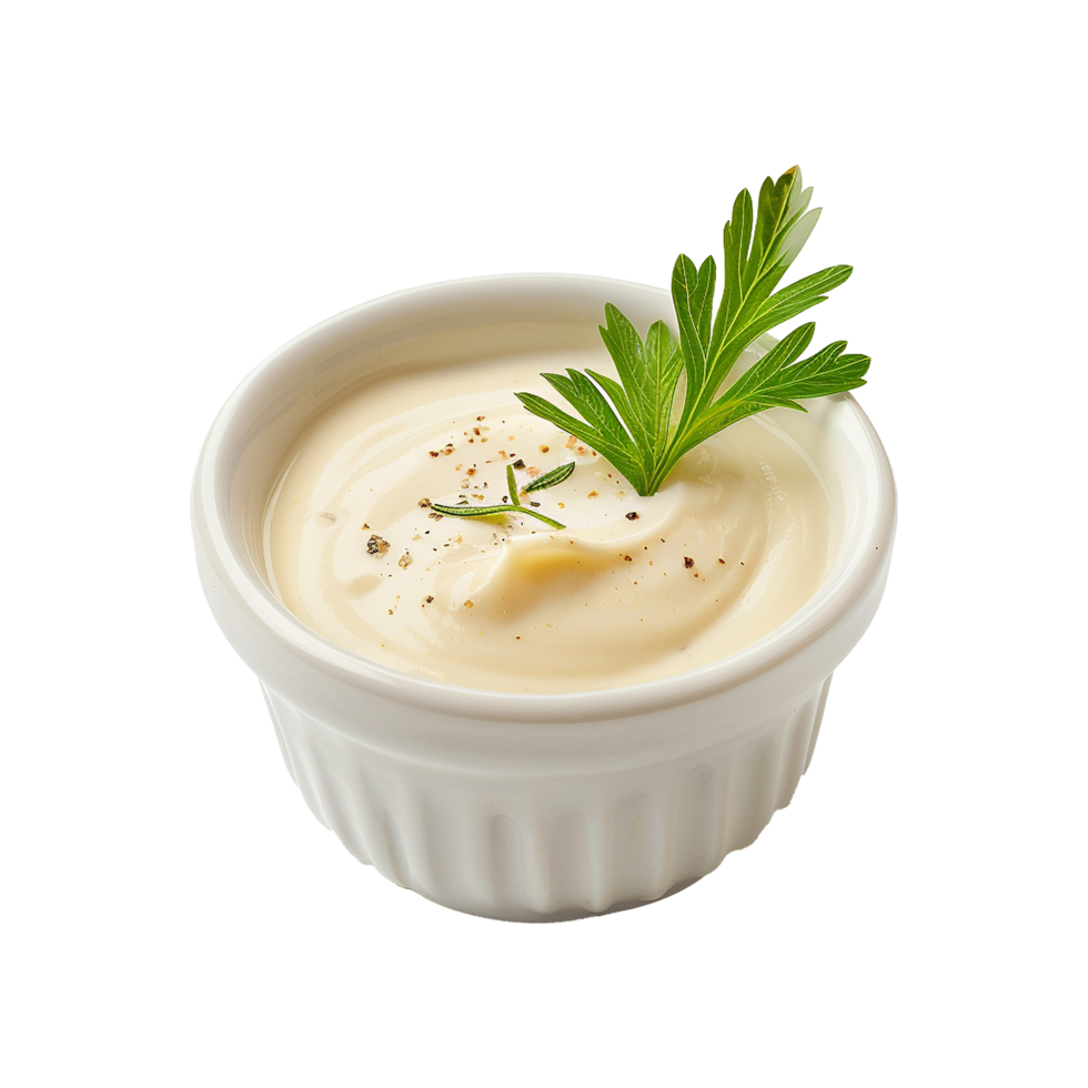 AI generated Tasty bechamel sauce isolated on transparent background png