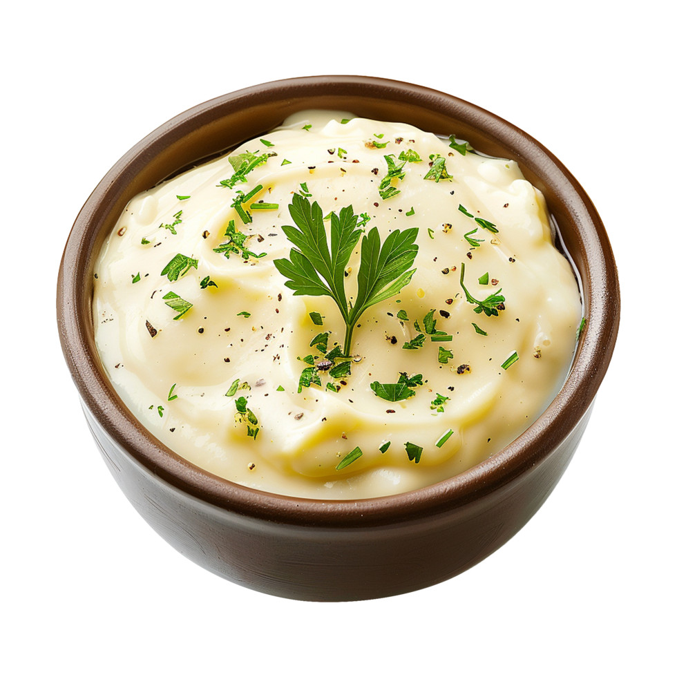 AI generated Tasty bechamel sauce isolated on transparent background png