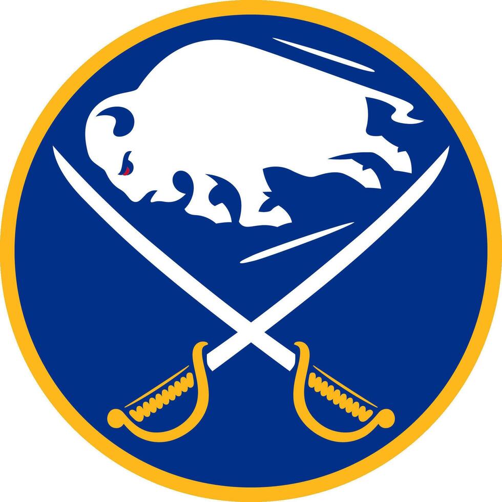 logo de el búfalo sables nacional hockey liga equipo vector