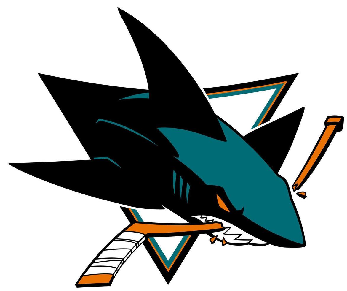 logo de el san jose tiburones nacional hockey liga equipo vector