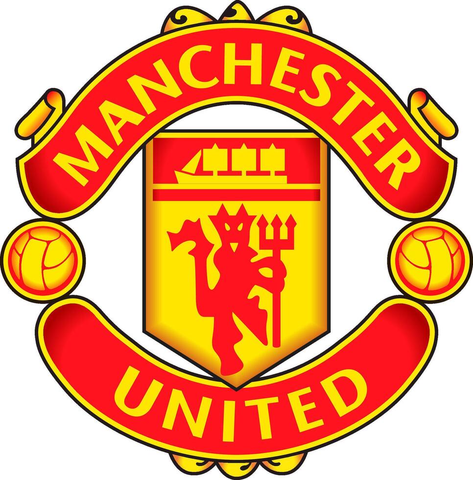 The logo of the Manchester United football club of the English Premier League vector