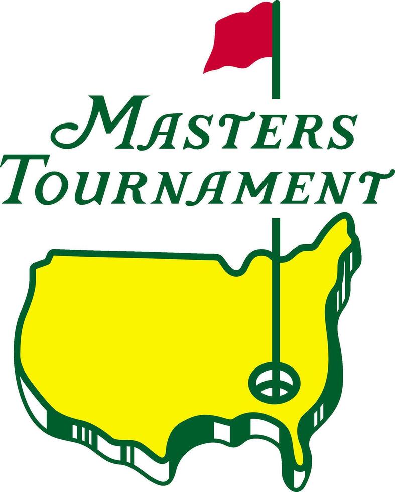 el logo de el maestros golf torneo vector