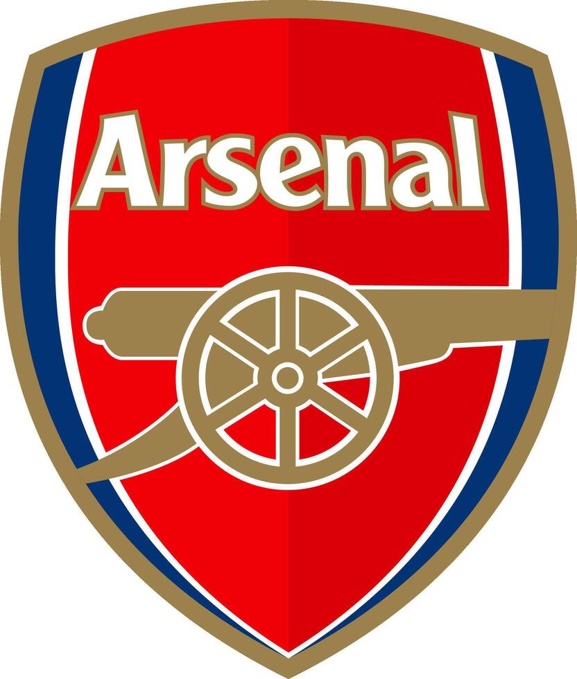 el logo de el arsenal fútbol americano club de el Inglés primer ministro liga vector