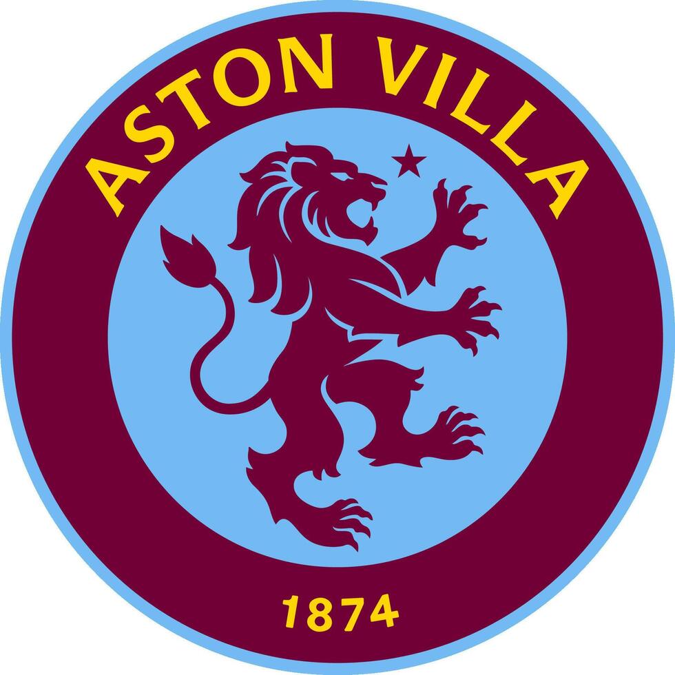 el logo de el aston villa fútbol americano club de el Inglés primer ministro liga vector