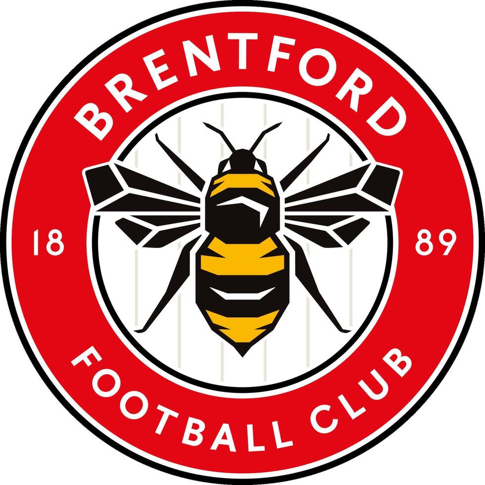 el logo de el brentford fútbol americano club de el Inglés primer ministro liga vector