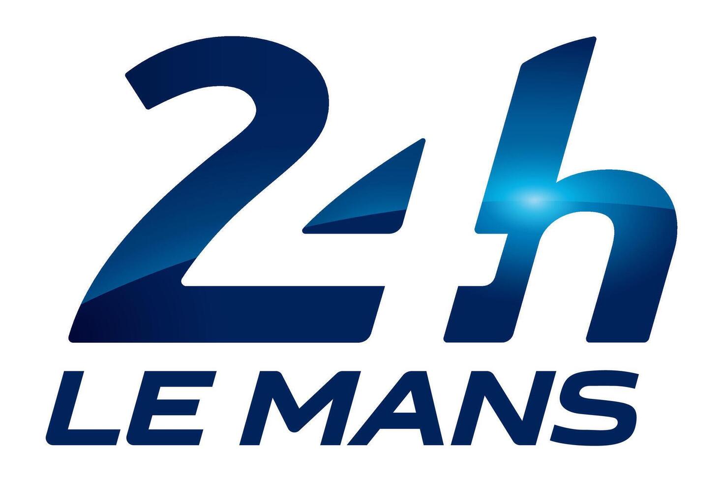 el logo de el le mans 24 horas carreras competencia. resistencia coche carrera vector