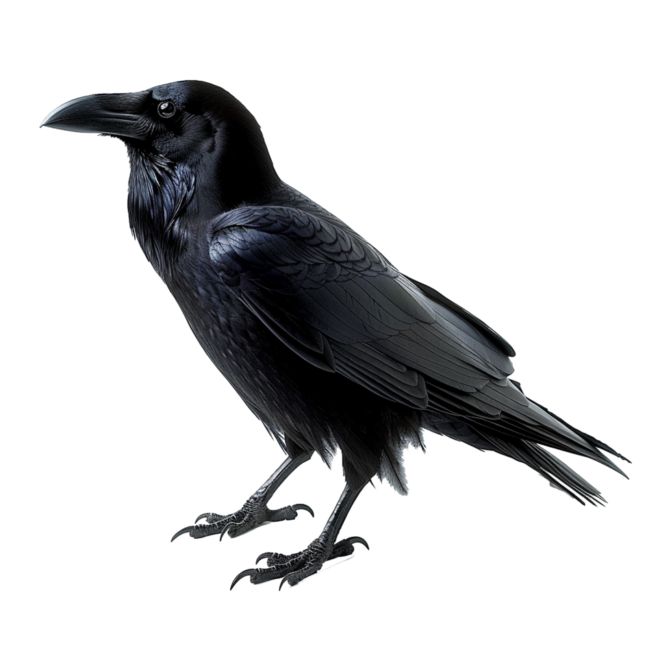 AI generated Raven isolated on transparent background png