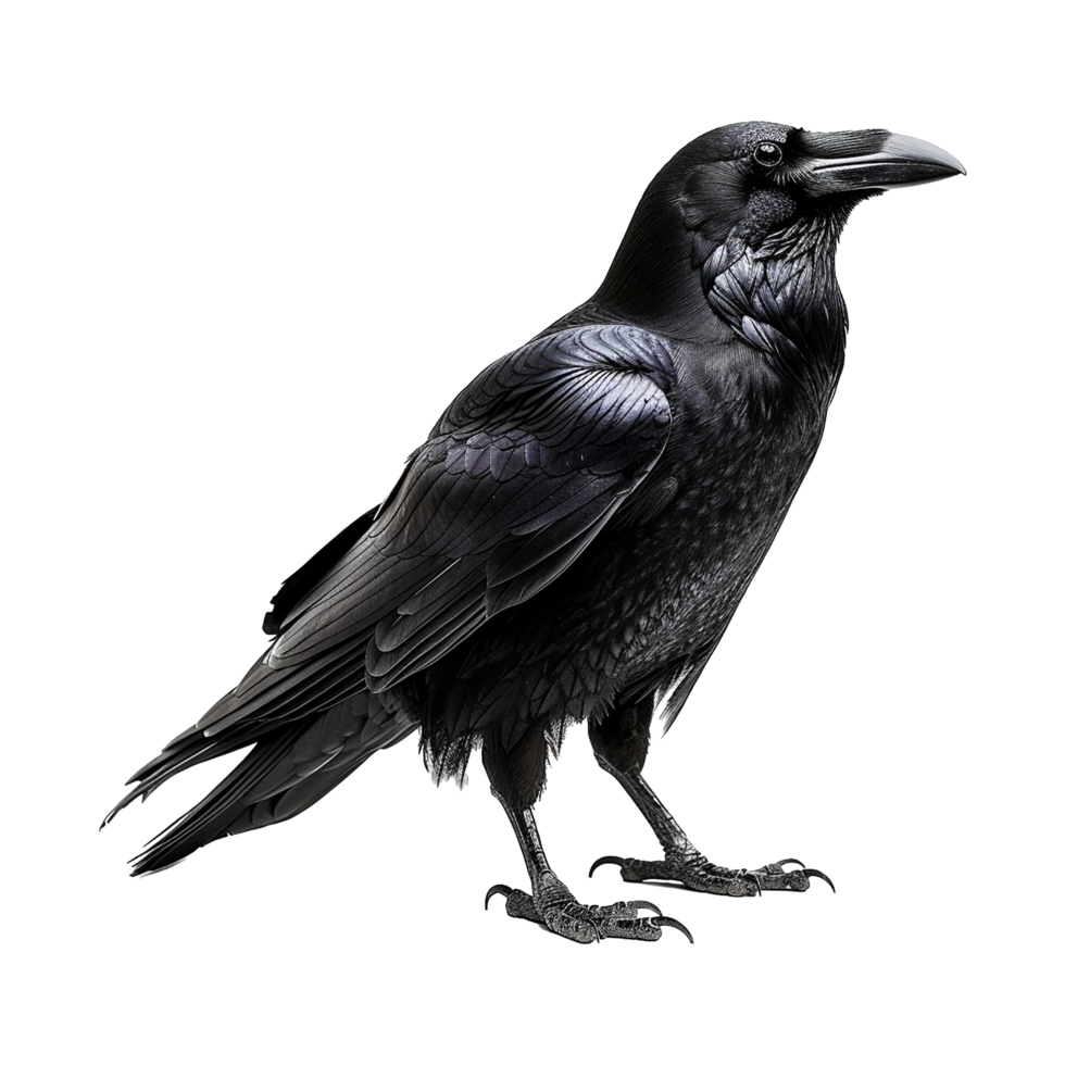 AI generated Raven isolated on transparent background png