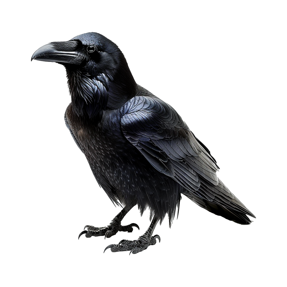 AI generated Raven isolated on transparent background png