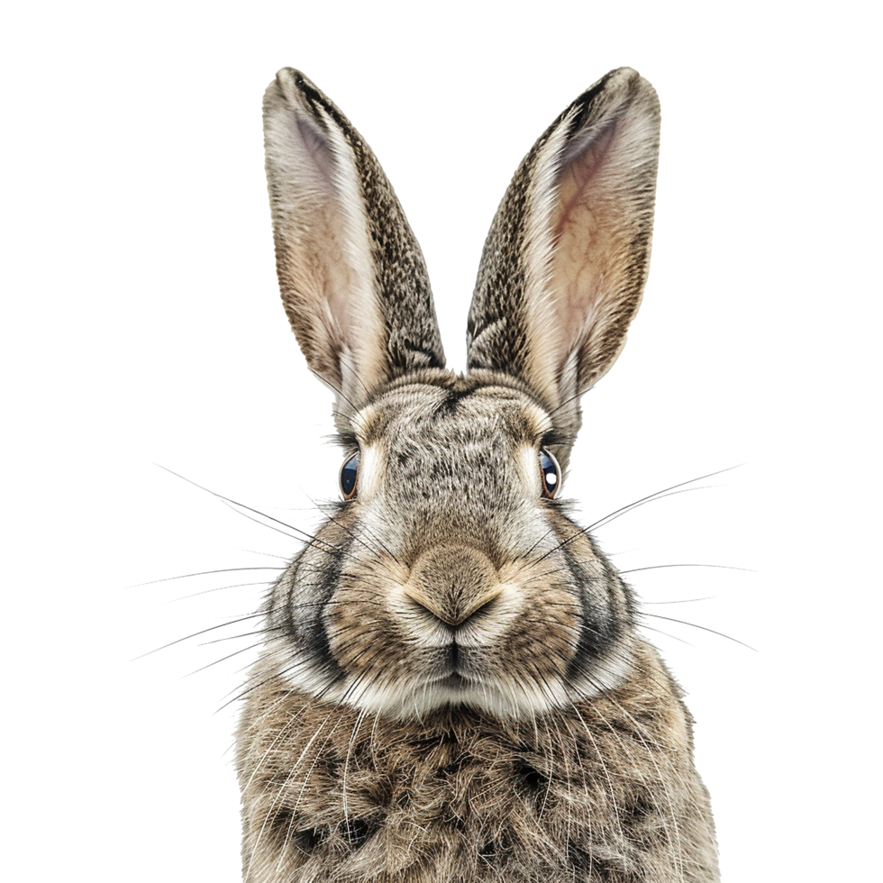 AI generated The big scary rabbit on transparent background png