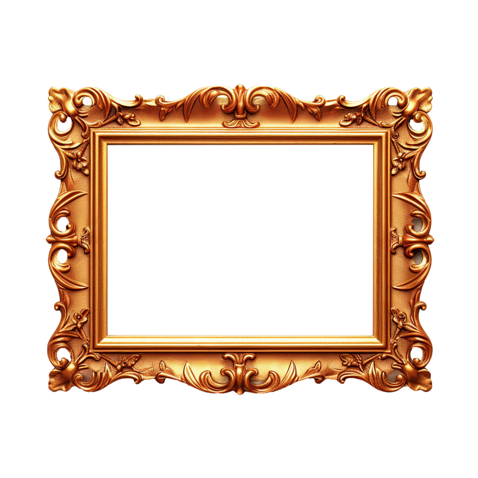 AI generated Picture frame png isolated on transparent background