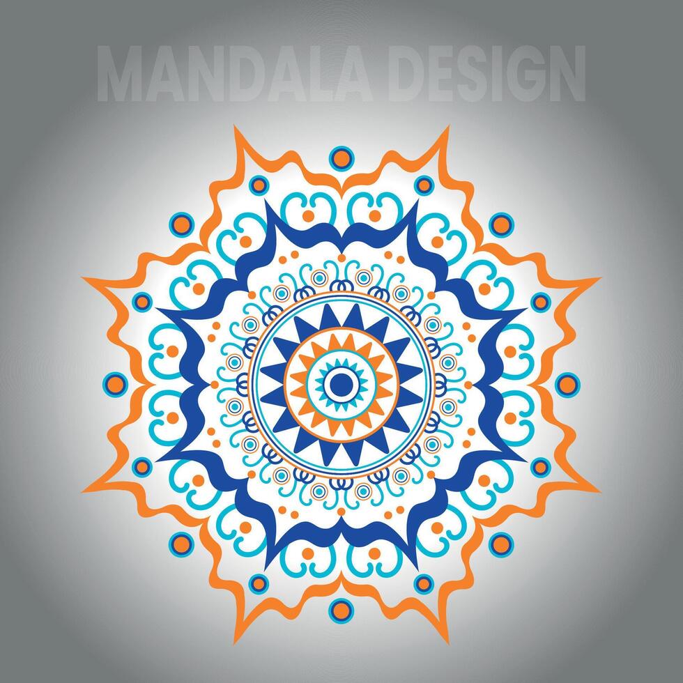 lujo, mandala diseño, antiguo, ilustración, abstracto, vector, mehndi, tradicional, borde, imprimir, gráfico, vector