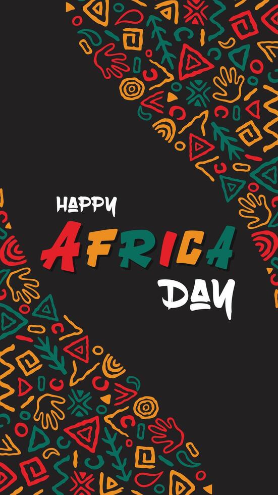 Africa day tribal art icons vector background ilustration