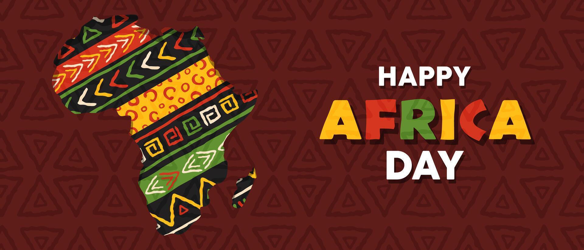 Africa Day celebration, Afican tribal art vector ilustration