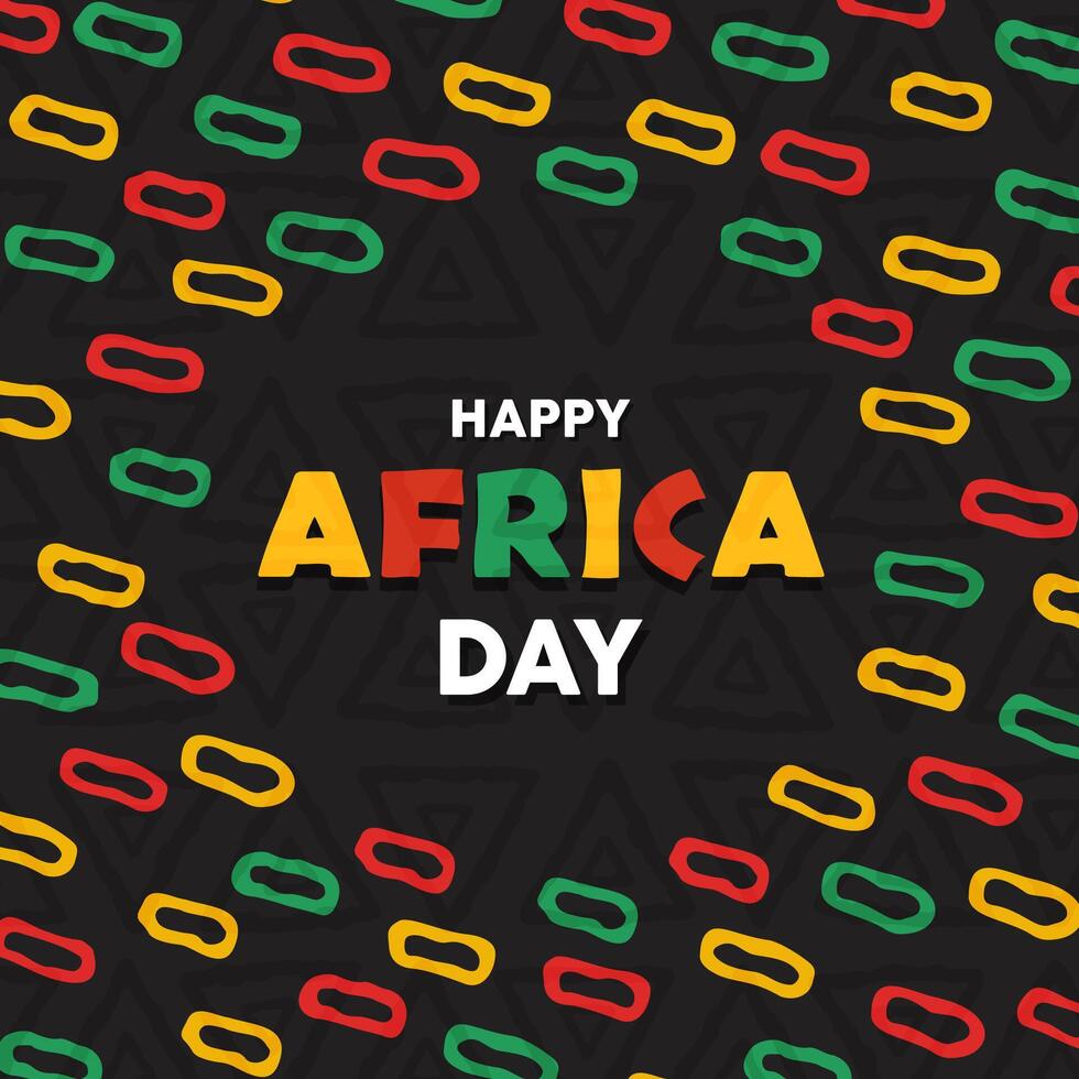 Africa day tribal art icons vector background ilustration