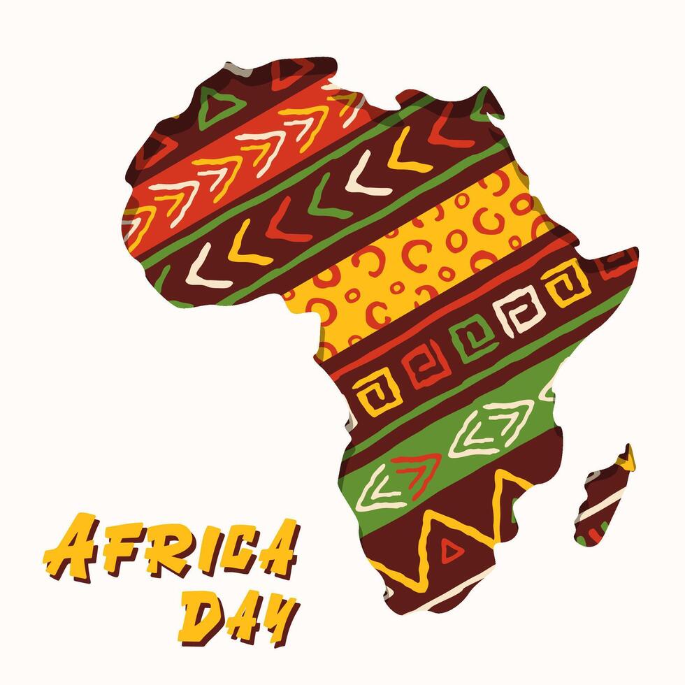 Africa Day celebration, Afican tribal art vector ilustration