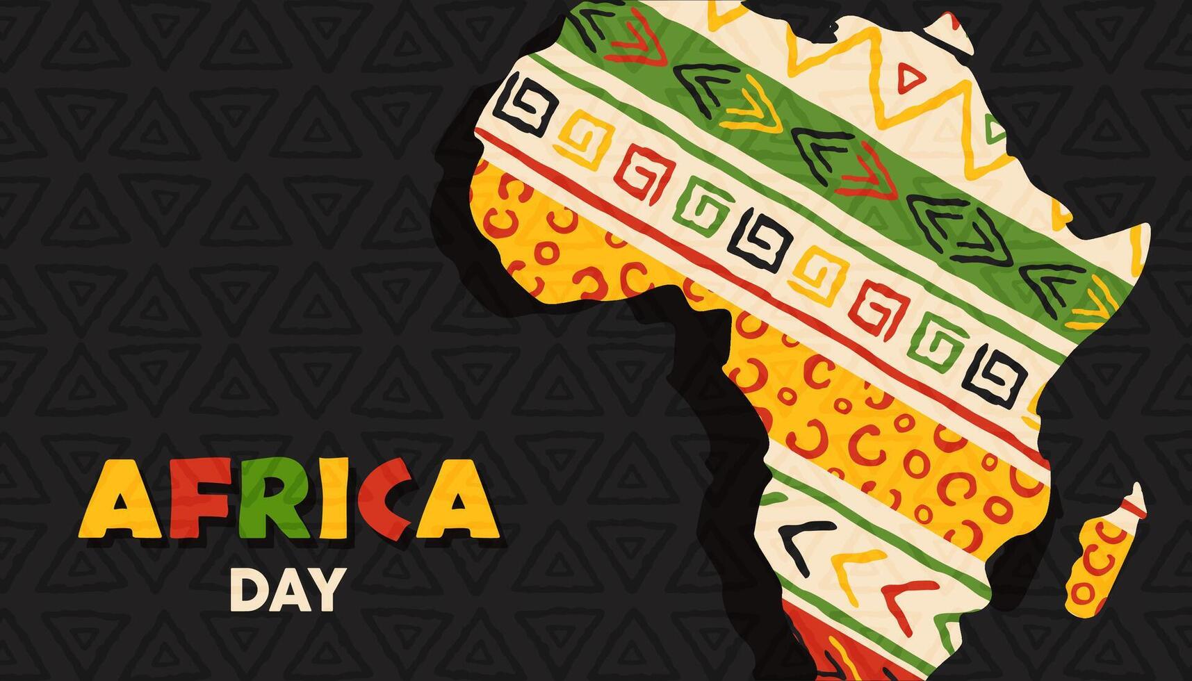 Africa Day celebration, Afican tribal art vector ilustration