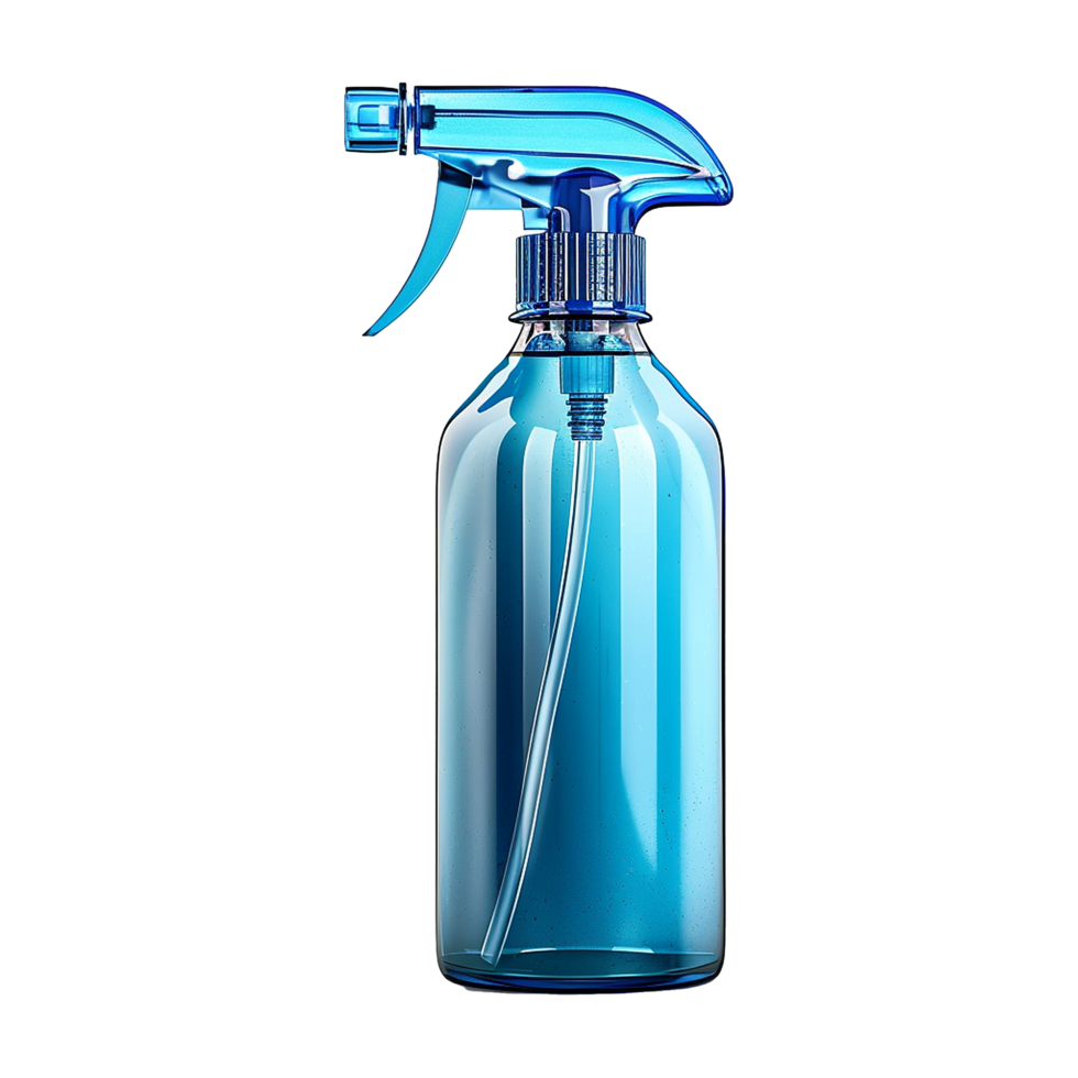 ai gerado azul spray garrafa isolado em transparente fundo png