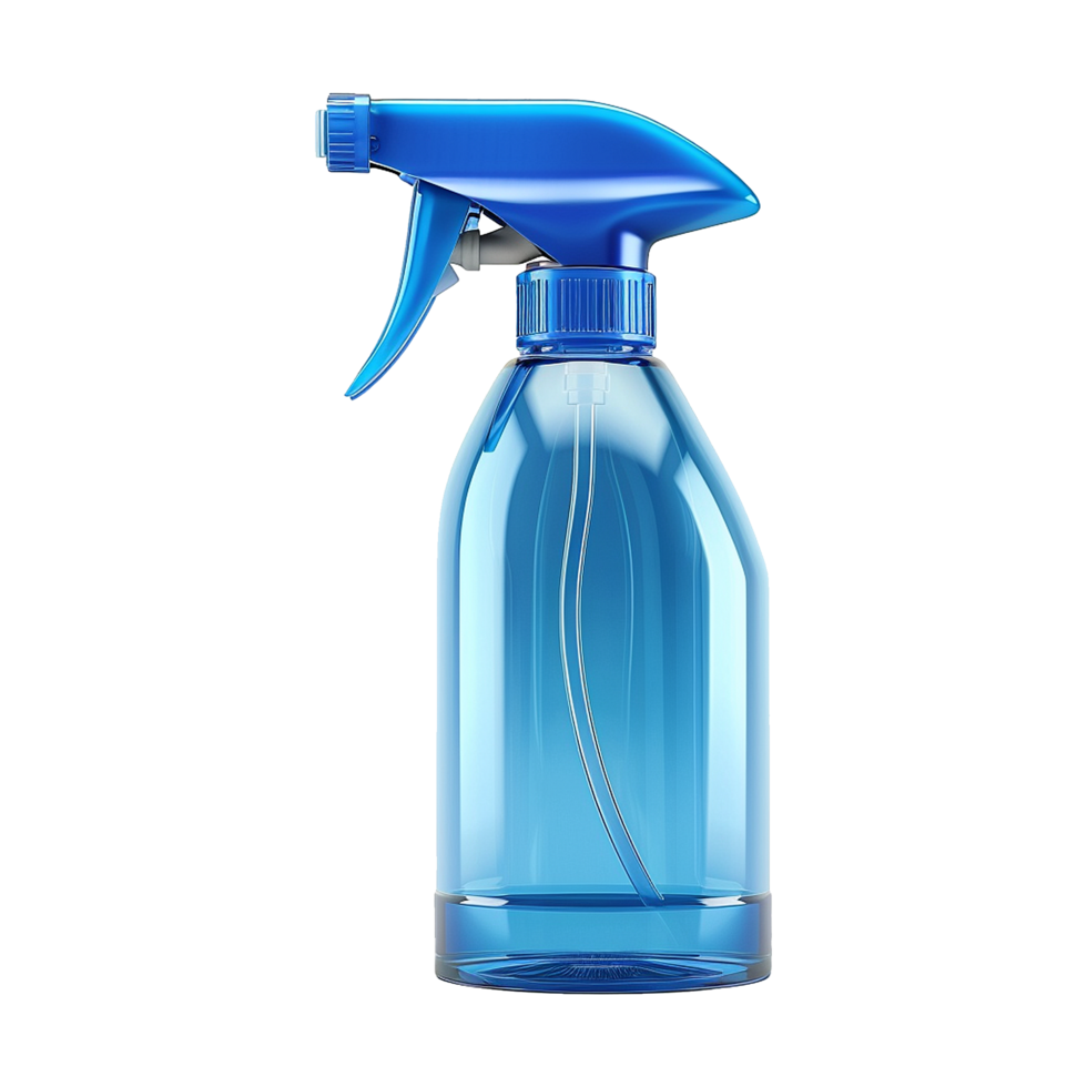 AI generated Blue spray bottle isolated on transparent background png