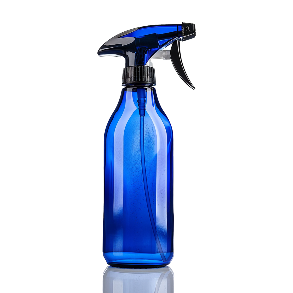 AI generated Blue spray bottle isolated on transparent background png