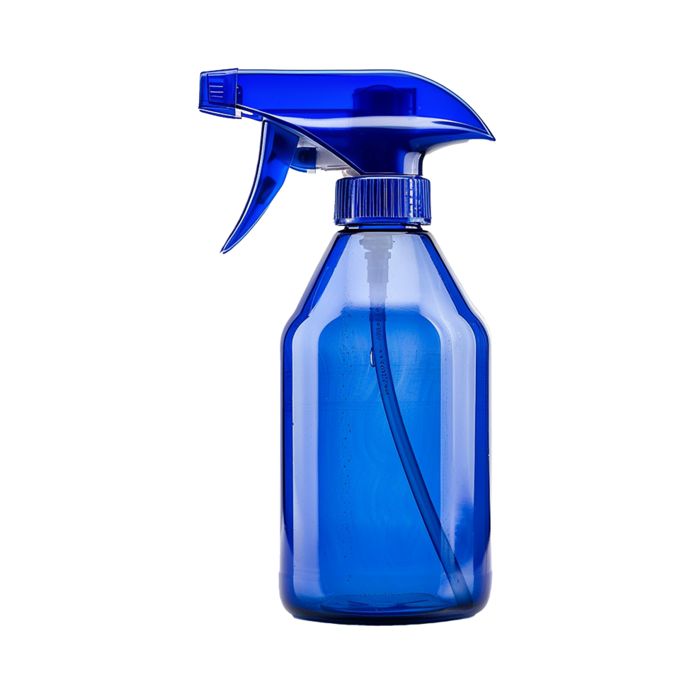 AI generated Blue spray bottle isolated on transparent background png