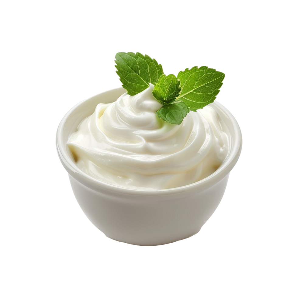 AI generated Greek yogurt cold isolated on transparent background png