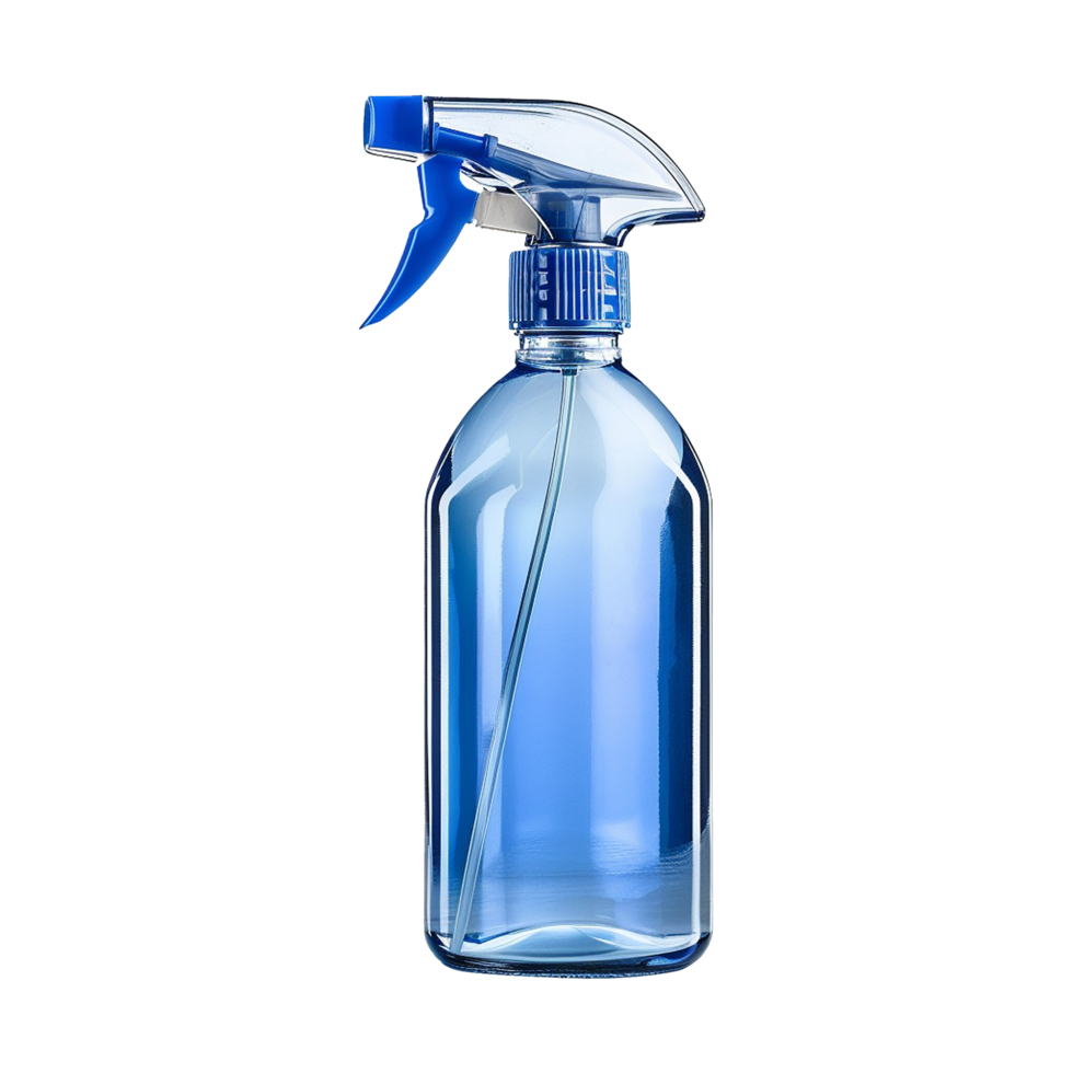 AI generated Blue spray bottle isolated on transparent background png