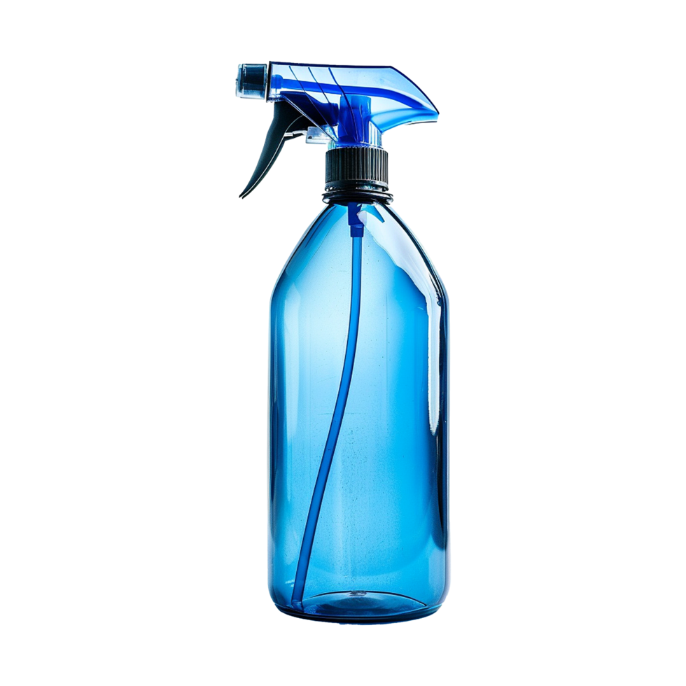 AI generated Blue spray bottle isolated on transparent background png