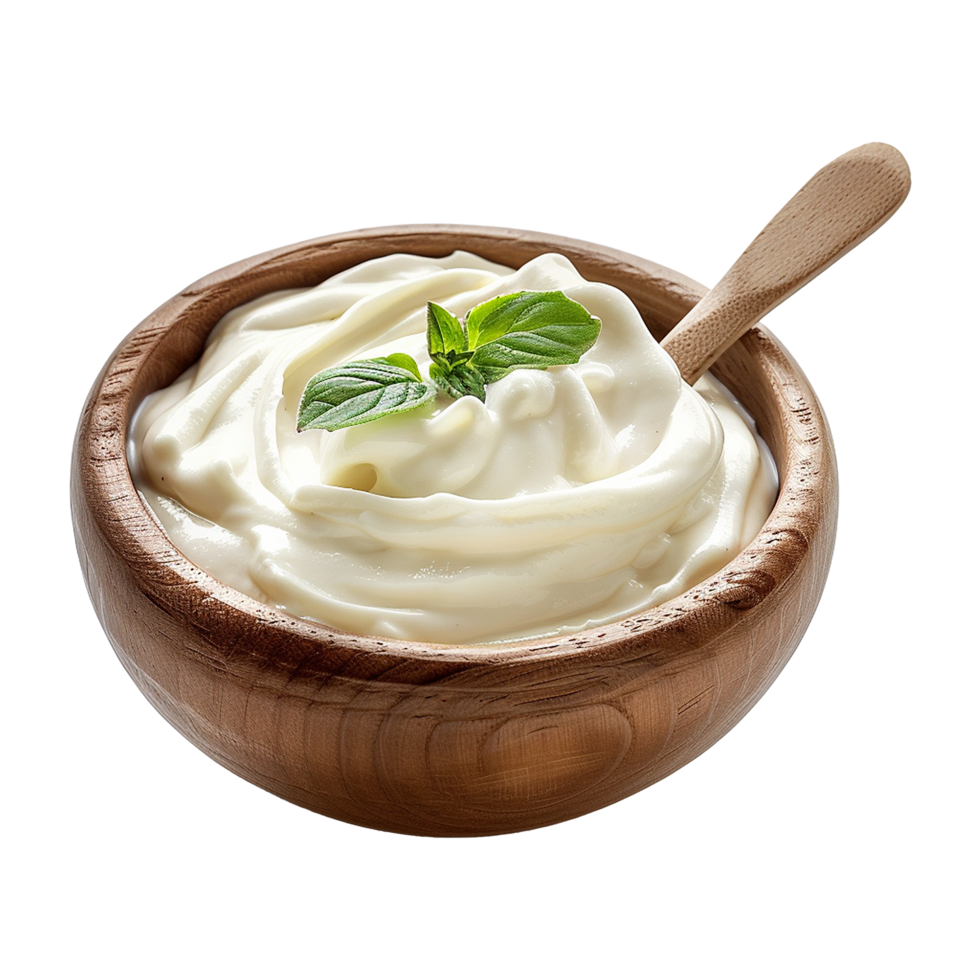 AI generated Greek yogurt cold isolated on transparent background png