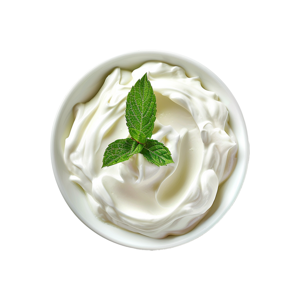 AI generated Greek yogurt cold isolated on transparent background png