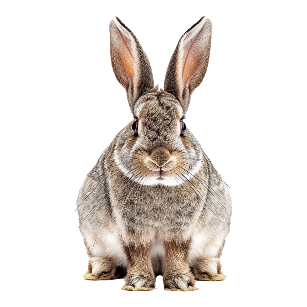 AI generated The big scary rabbit on transparent background png