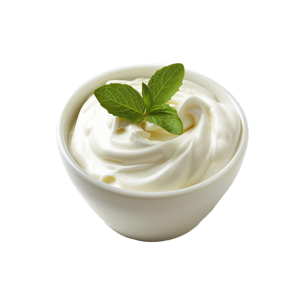 AI generated Greek yogurt cold isolated on transparent background png