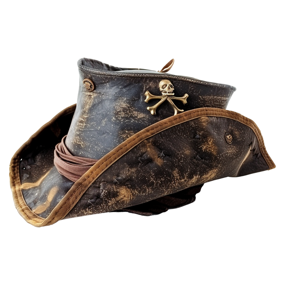 AI generated Pirate hat isolated on transparent background png