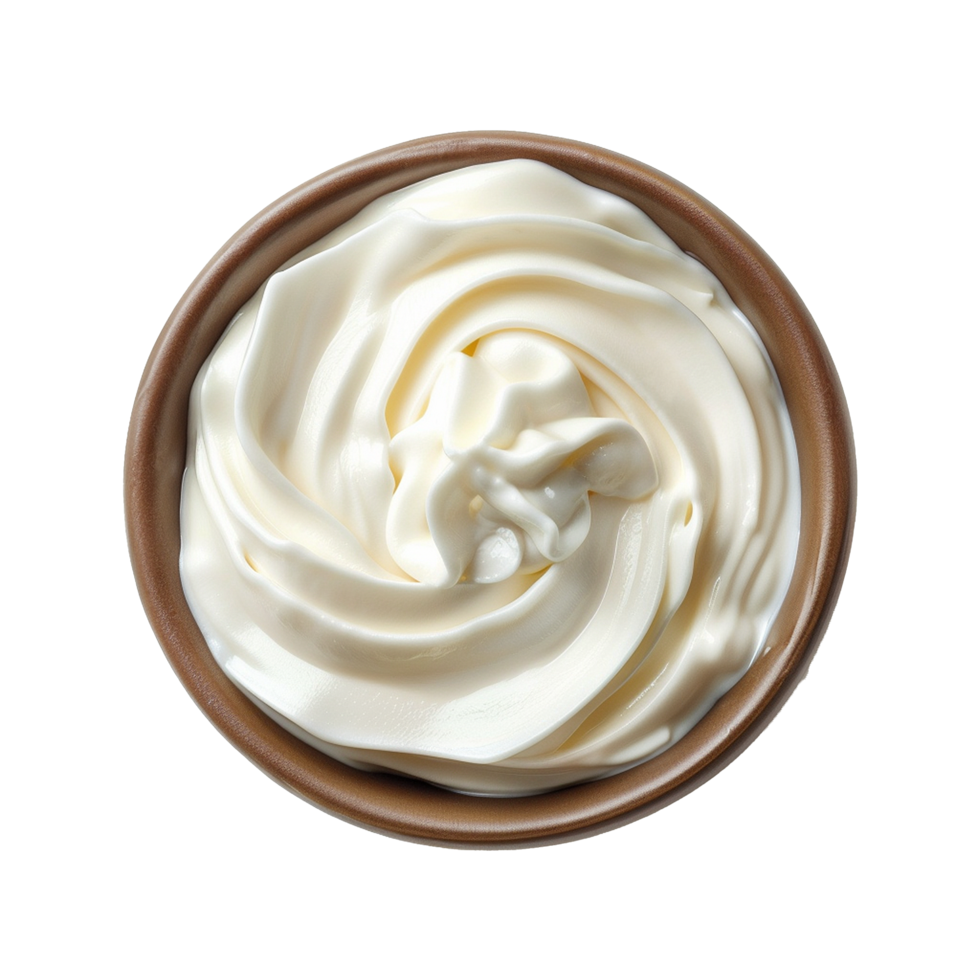 AI generated Greek yogurt cold isolated on transparent background png