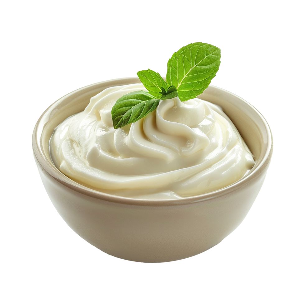 AI generated Greek yogurt cold isolated on transparent background png