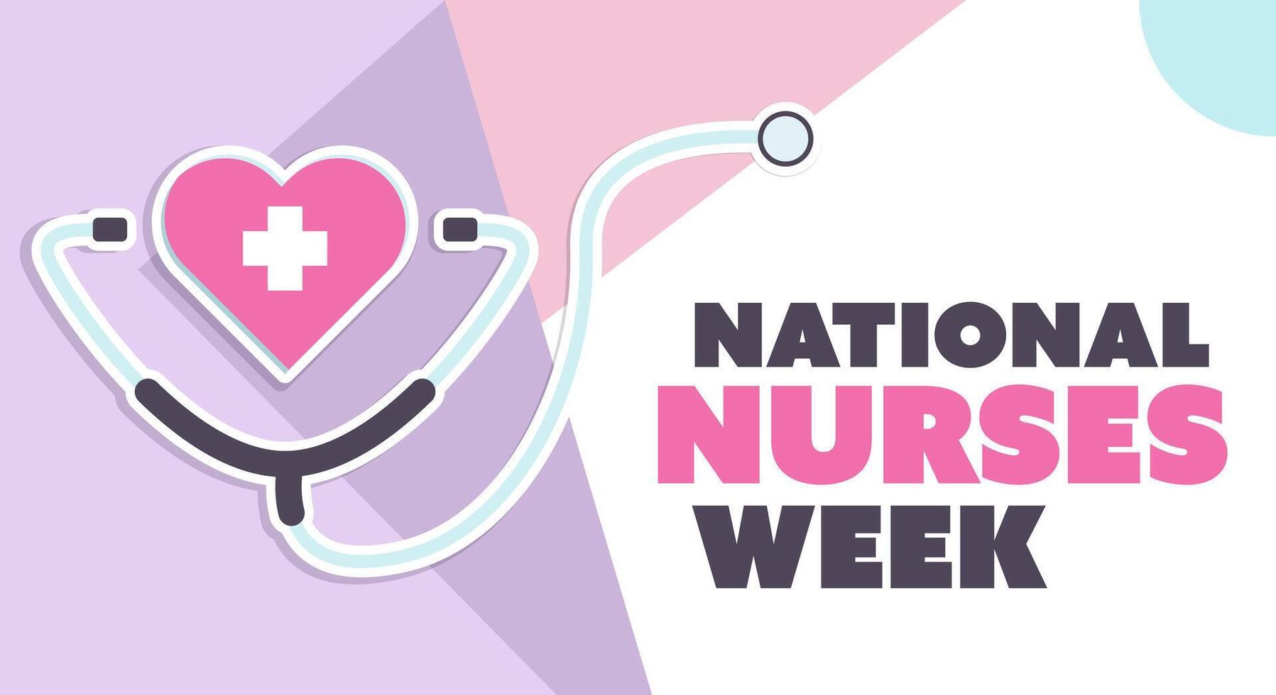 National nurses week flat design. Background template for annual greetings in the United states. vector