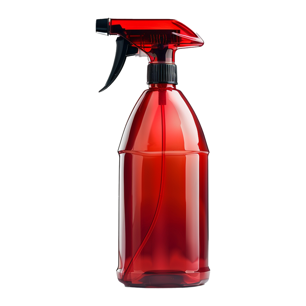 AI generated Red spray bottle isolated on transparent background png